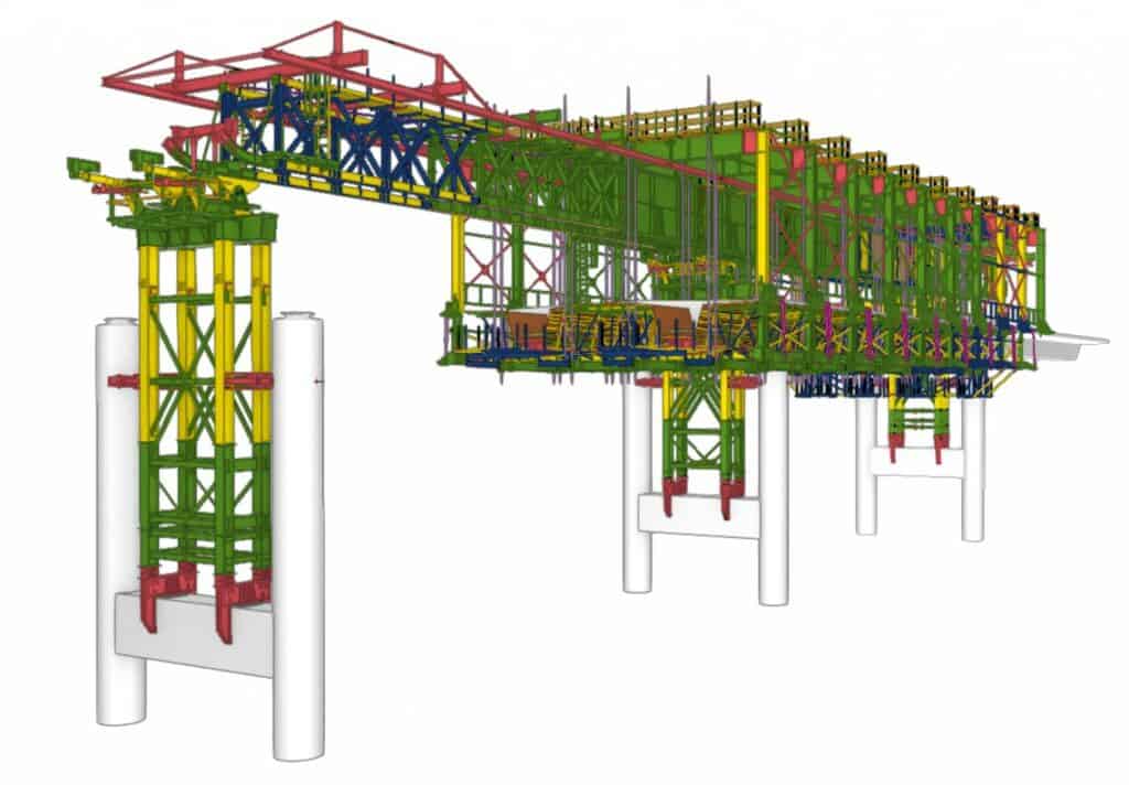 Movable scaffolding system