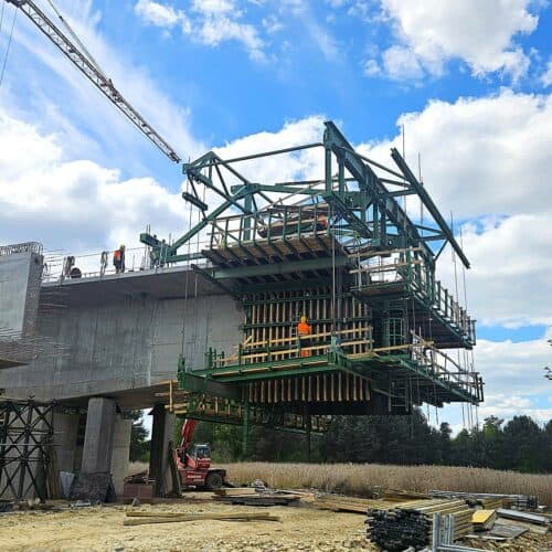 5 pairs of Balanced Cantilever Form Travellers at Construction of the Morawica and Wola Morawicka bypasses in Poland