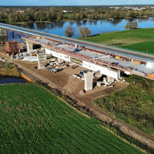 Elbebrücke bridge construction using Underslung MSS