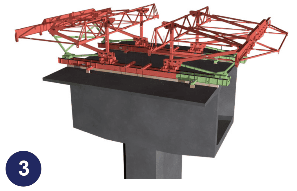 Cross-Support central structure dismantled