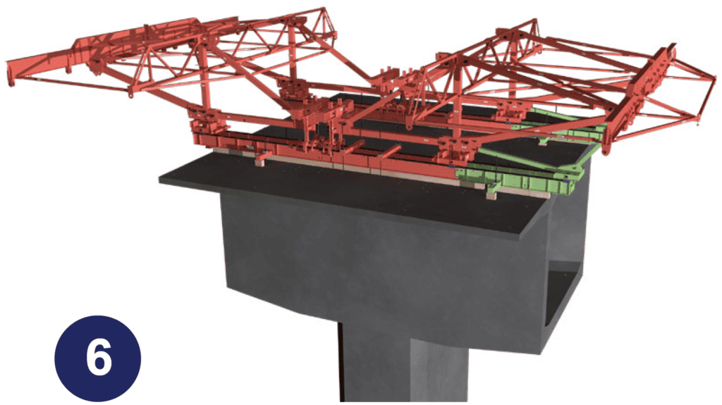 Right Form Traveller main frame rear part installed