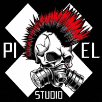 Pixel studio logo animowane