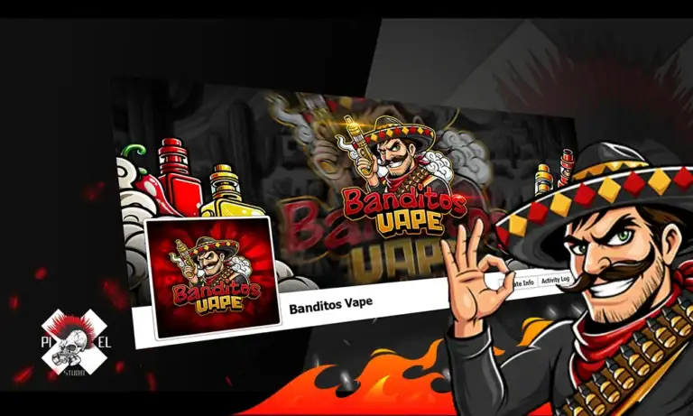 Projekt Dostosowanie Logo Banditos Vape Pixel Studio 1000x600
