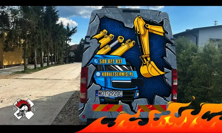 Projekt Okleiny Kobalt Serwis Dostawczy Tyl 1000x600