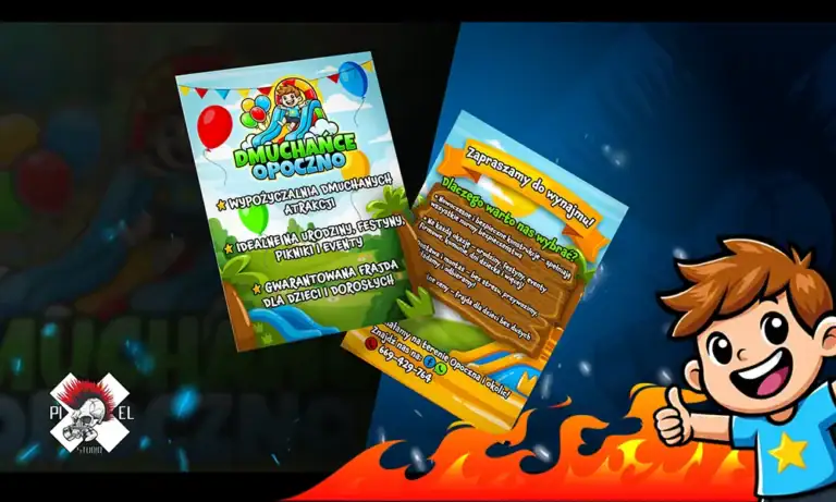 Projekt Ulotki Dmuchance Opoczno Wynajem Atrakcji 1000x600