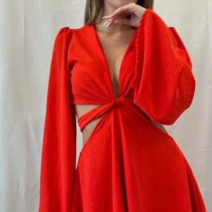 גזרת שמלת אריג קיצי - Stylish