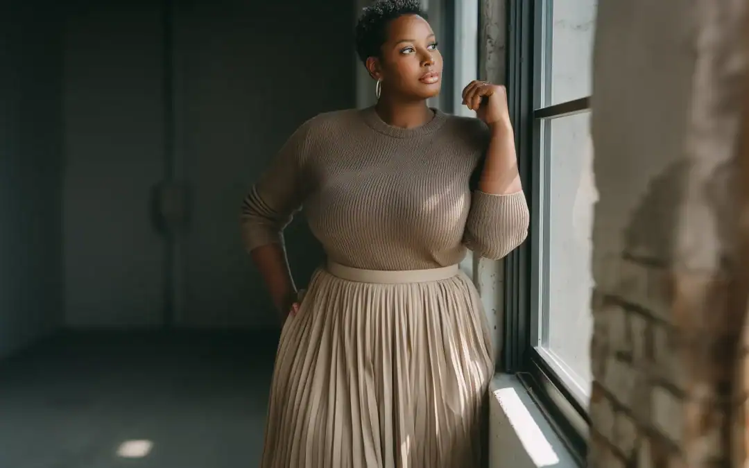 Figurschmeichelnde Plus Size Herbstoutfits für kurvige Frauen