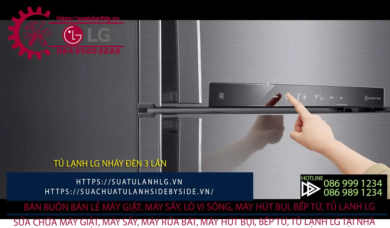 Efficient LG refrigerator with advanced touch control panel for easy operation and quick status updates.