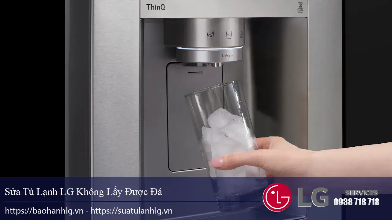 Ice dispenser repair for LG refrigerators, providing expert maintenance services for LG ice dispensers that cannot dispense ice.