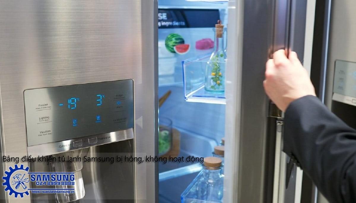 - Digital Samsung refrigerator control panel malfunction, not working properly.