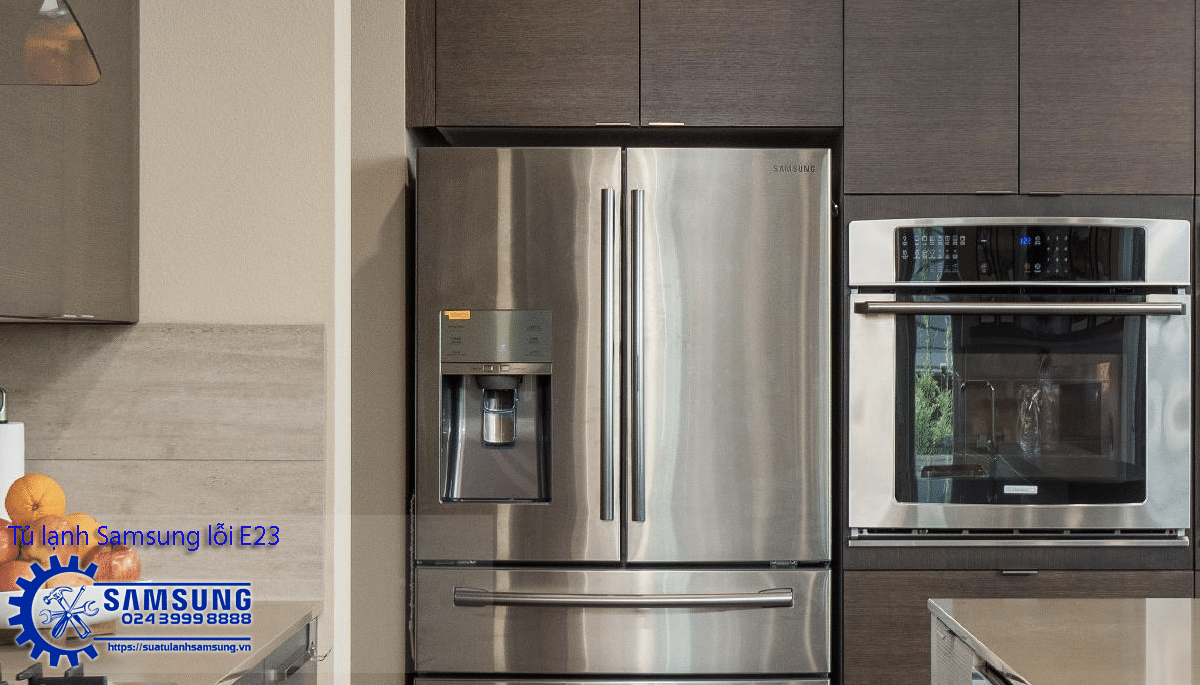 Samsung stainless steel side by side fridge repair services in Vietnam.