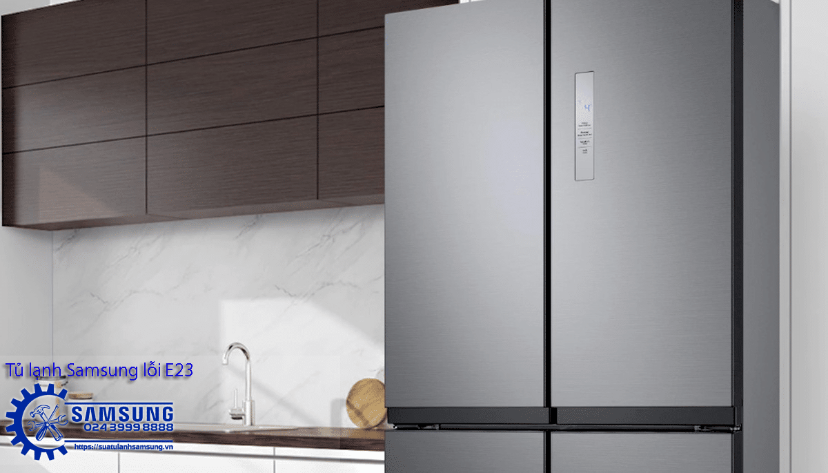 Refrigerator repair service for Samsung Side By Side models, including fixing Samsung E23 fridge errors, with expert technicians and quick response. Call 024 3999 8888 or 0938 718 718 for assistance.