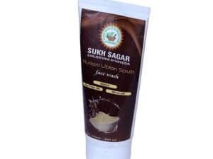 Sukh Sagar Ubtan Face Wash tube with natural ingredients.