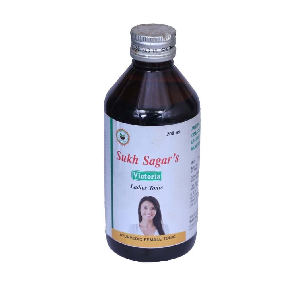 Sukh Sagar Ladies Tonic bottle for women's health and wellness.