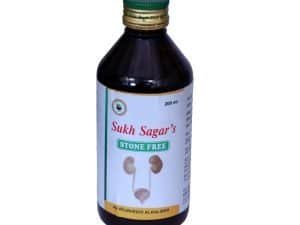 Sukh Sagar Dawakhana Stone Free herbal supplement bottle.