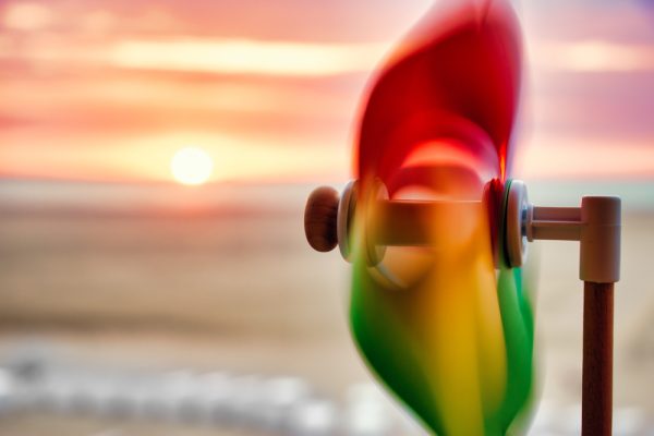 At play on a Belgium beach