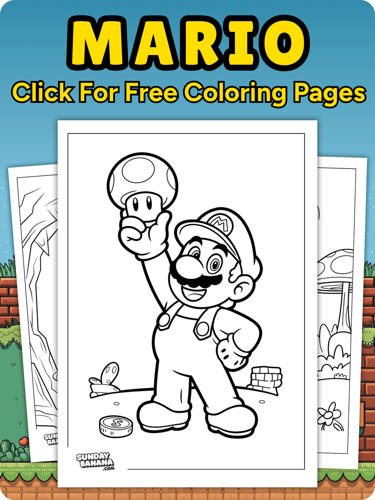 Mario-Coloring-Pages-for-Video-Games-Category