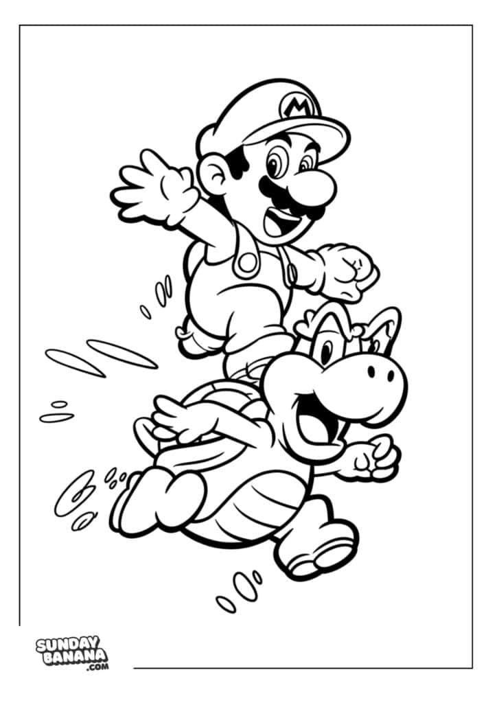 Mario-Koopa-Troopa-Coloring-Page