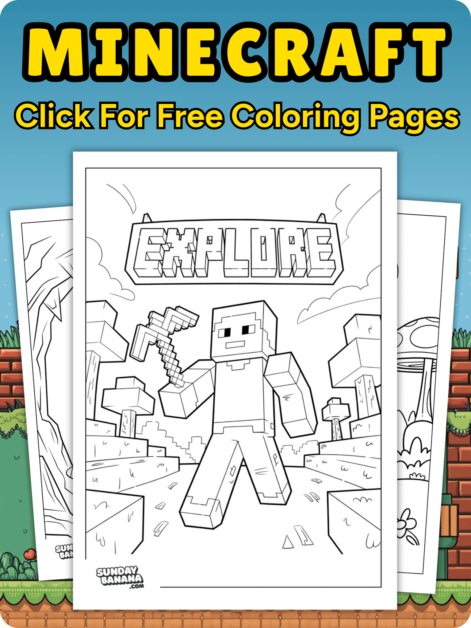 Minecraft-Coloring-Pages-for-Video-Games-Category