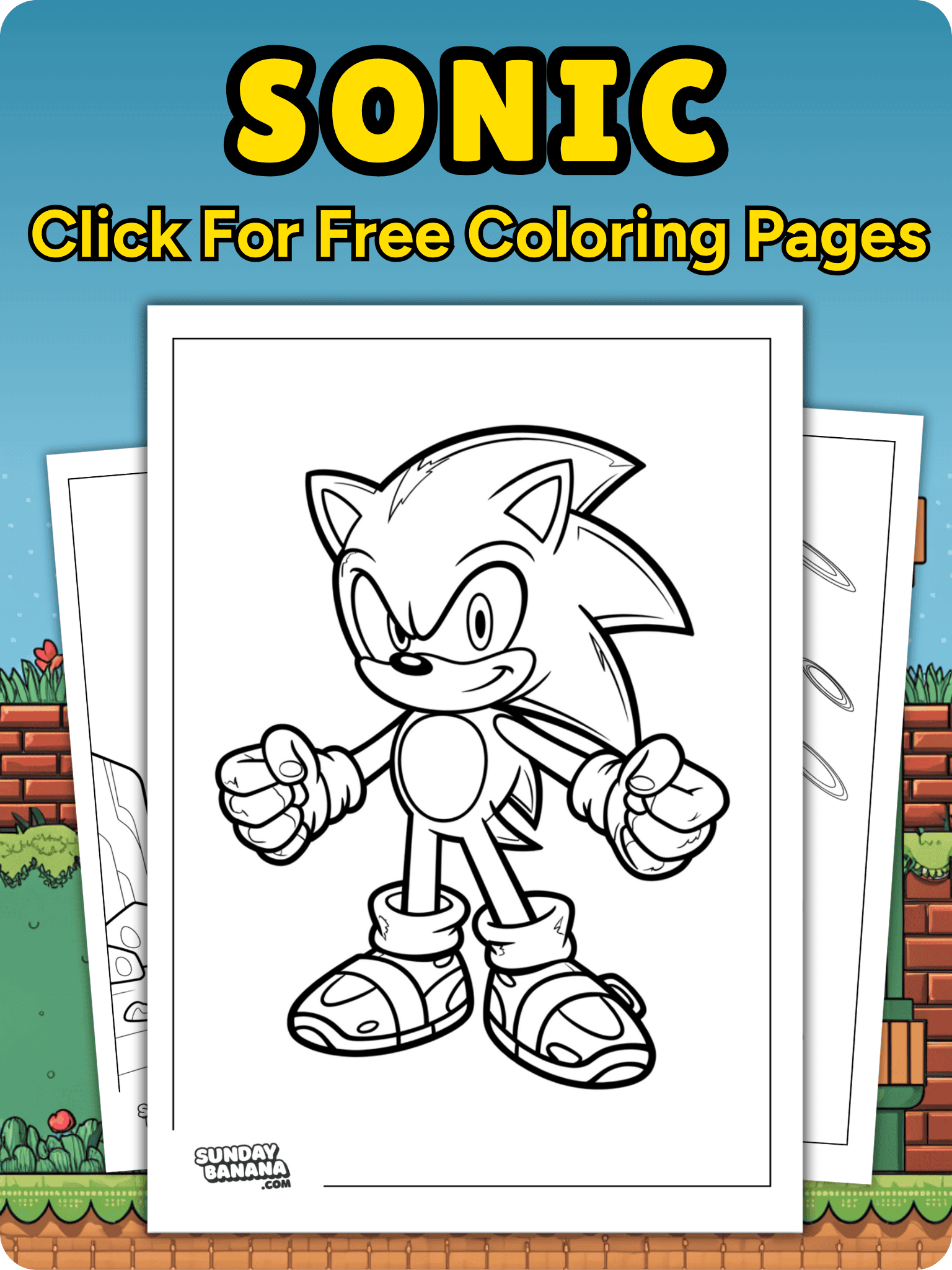 Sonic-Coloring-Pages-For-Video-Games