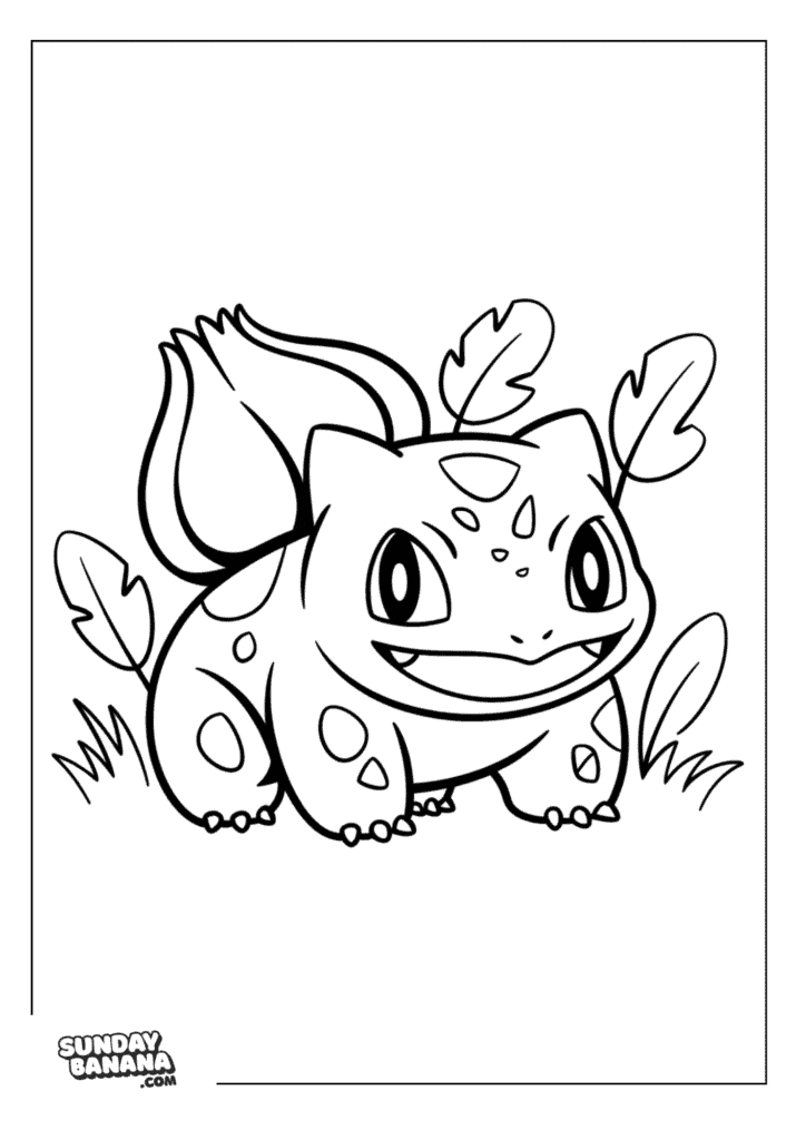 Bulbasaur-Posing-Coloring-Page
