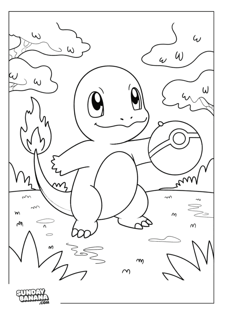Charmander-Pokemon-Ball-Coloring-Page