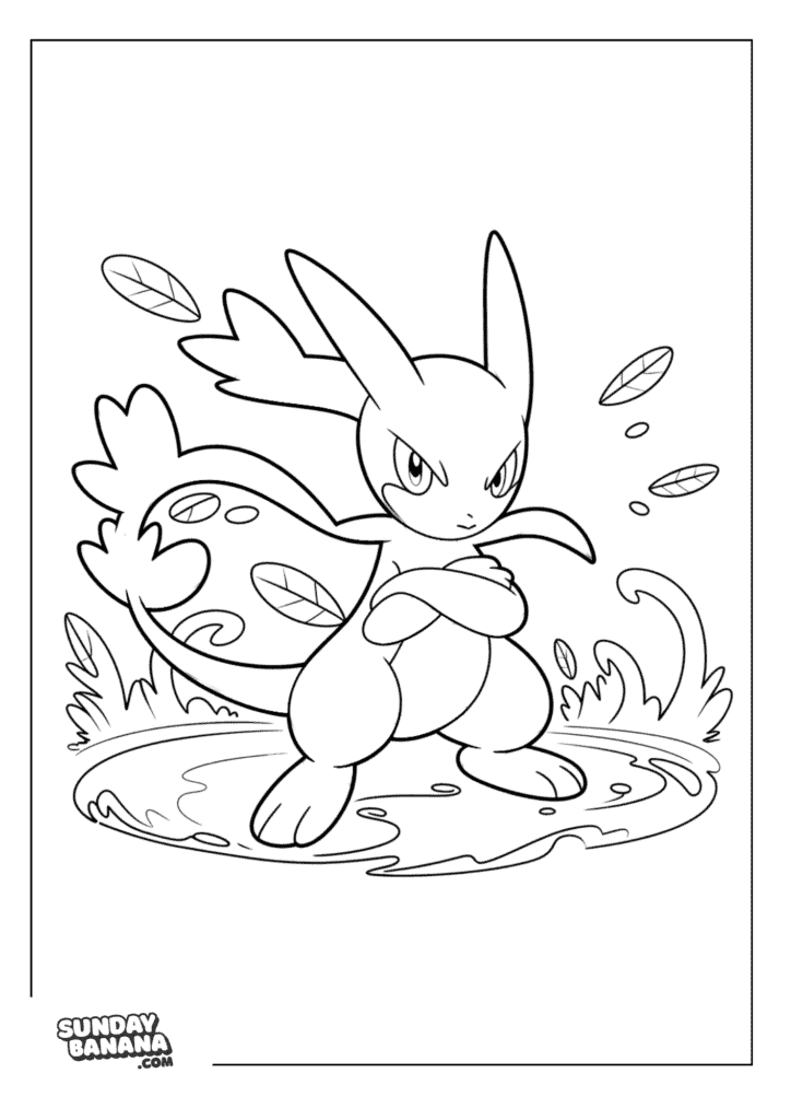 Greninja-Crossed-Arms-Coloring-Page