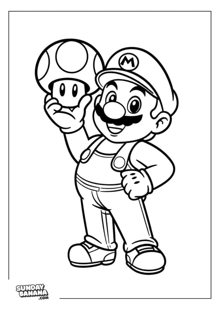 Mario-Mushroom-Coloring-Page