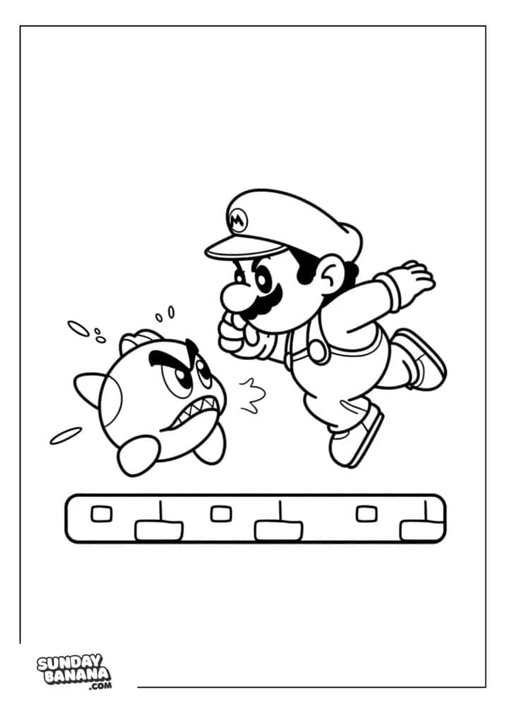 Mario-Vs-Goomba-Coloring-Page