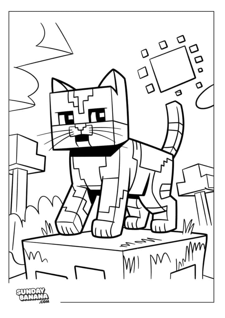 Minecraft-Cat-Coloring-Page