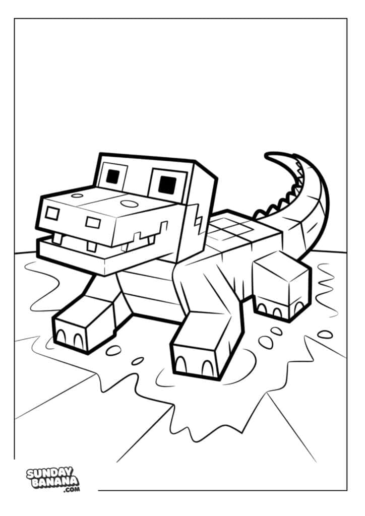 Minecraft-Crocodile-Coloring-Page