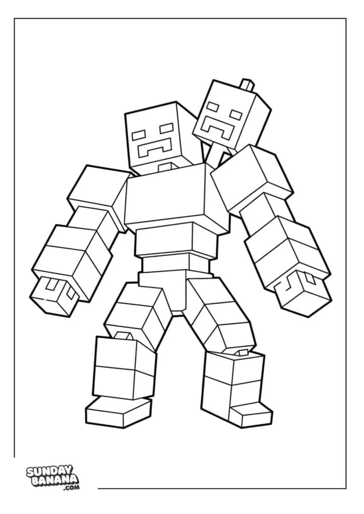 Minecraft-Golem-Coloring-Page