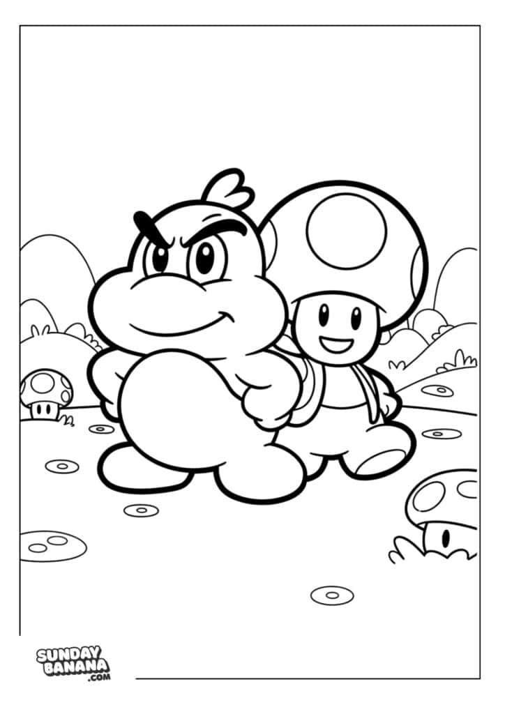 Toad-and-Goomba-Coloring-Page