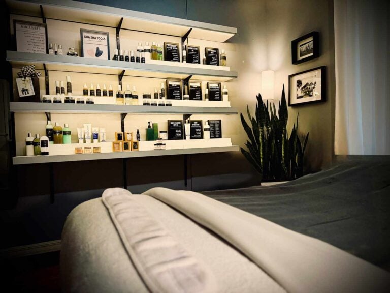 The facial suite at Sunshine City Massage and Spa in St. Pete, FL