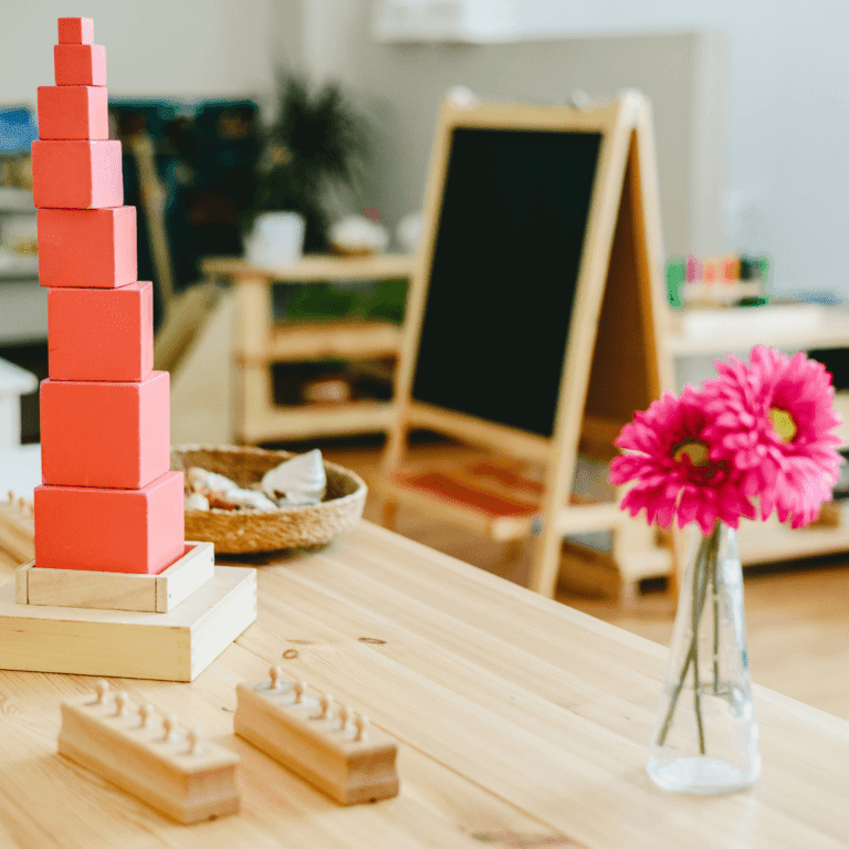An elementary classroom with natural decor