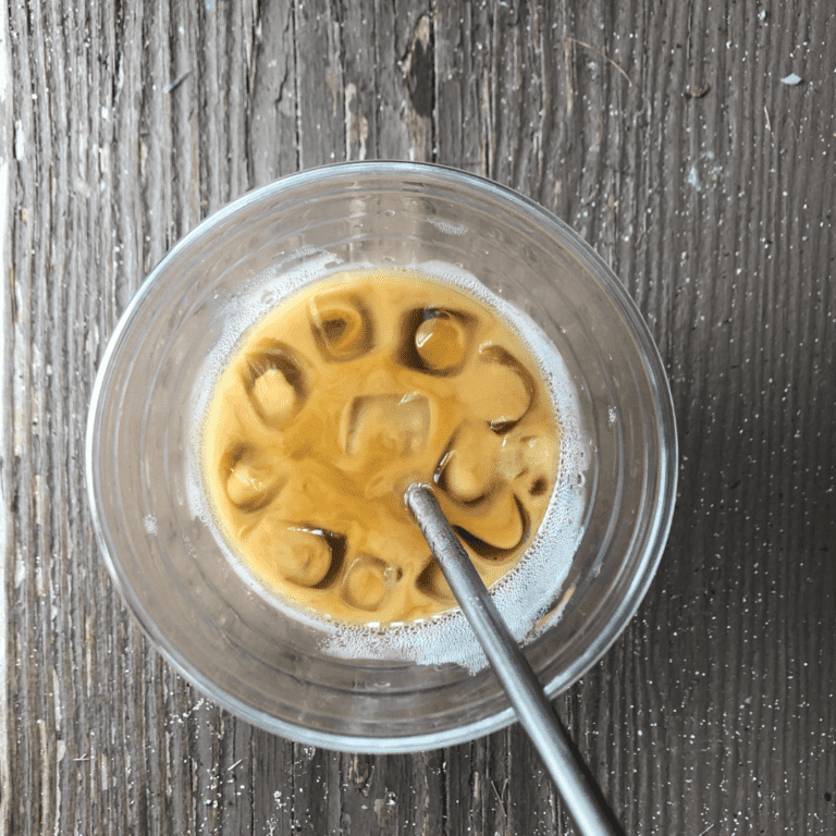 A homemade iced coffee