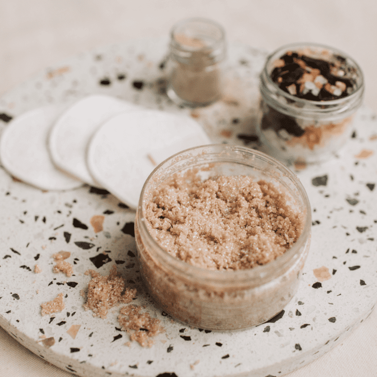 A homemade sugarscrub