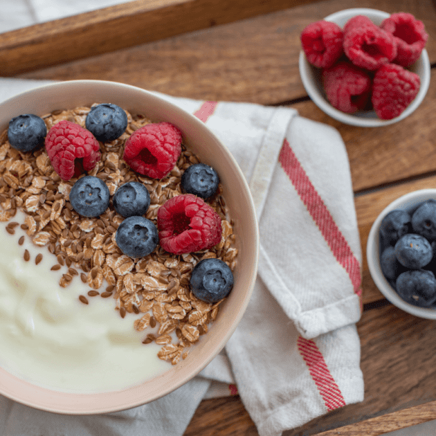 A vegan yogurt parfait for a healthy morning meal