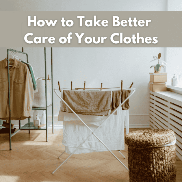 clothes air drying in an apartment in order to not ruin them in the dryer and extend their life