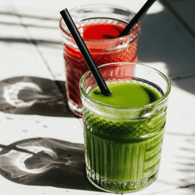 simple fresh juices made with fruit and vegetables