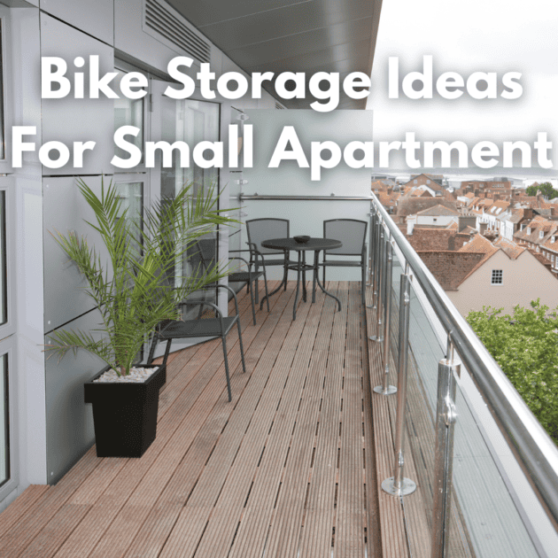 a balcony where bikes can be stored