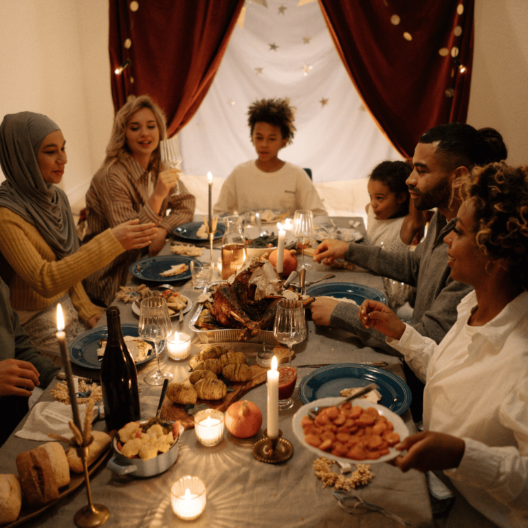 a thanksgiving table with thanksgiving decor