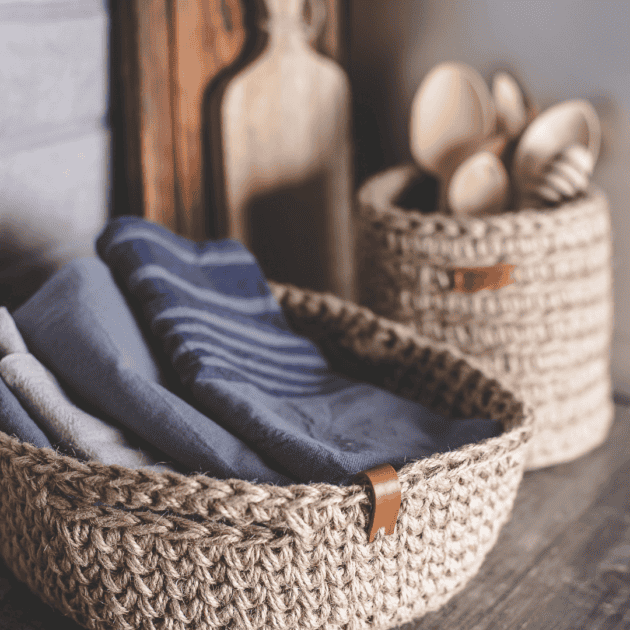 reusable kitchen towels in an eco friendly kitchen