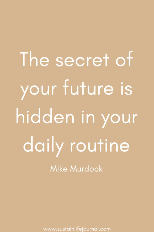 daily routine and habits quote