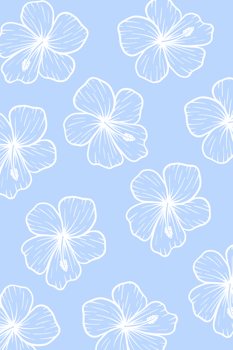tropical hibiscus pattern wall art home decor