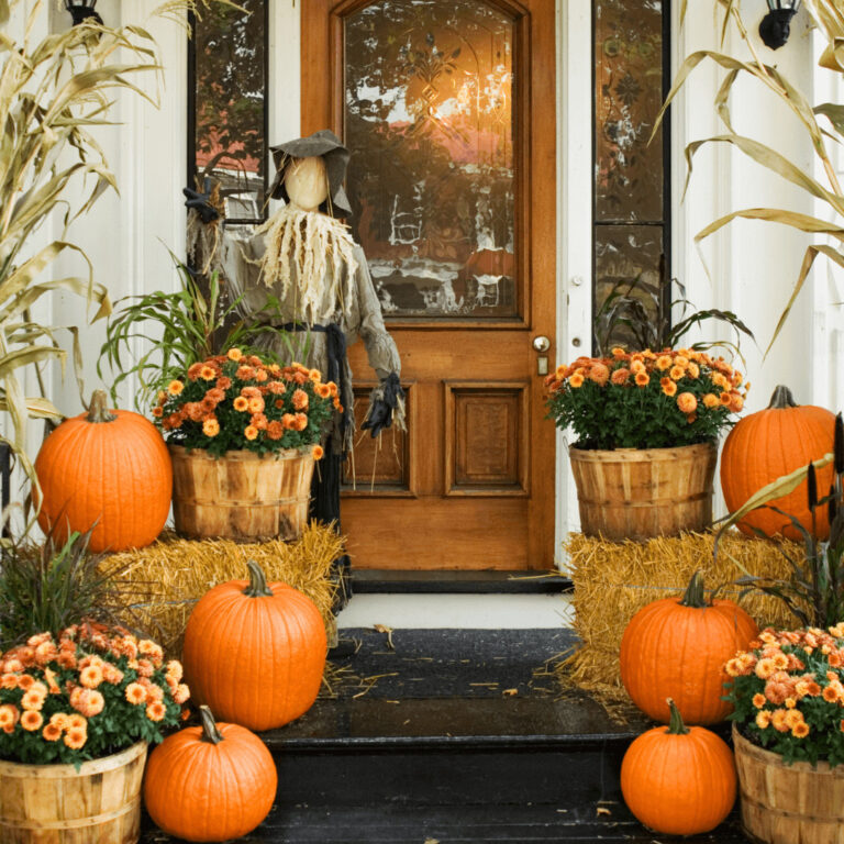 Halloween front porch decorations