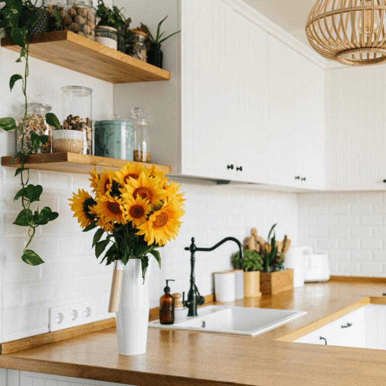 small apartment decor in an old apartment kitchen
