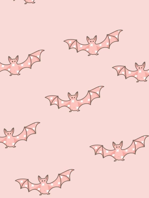 pink Halloween bat pattern