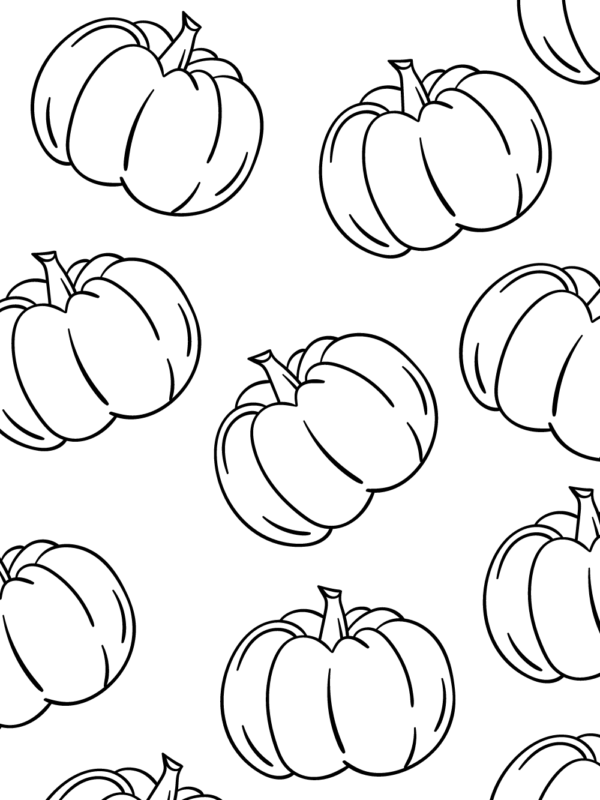 fall pumpkin pattern coloring page