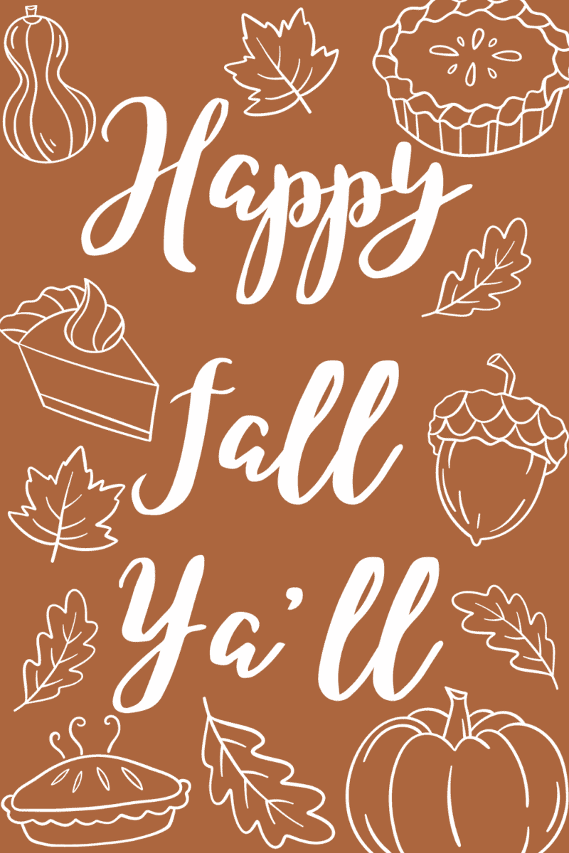 happy fall yall coloring page